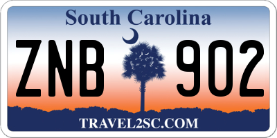 SC license plate ZNB902