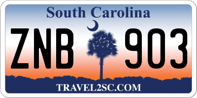 SC license plate ZNB903