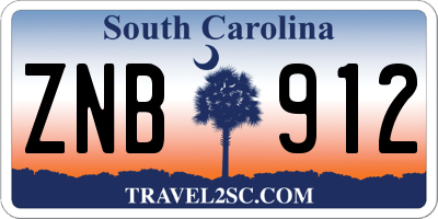 SC license plate ZNB912