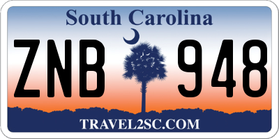 SC license plate ZNB948