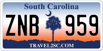 SC license plate ZNB959