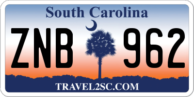 SC license plate ZNB962