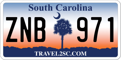 SC license plate ZNB971