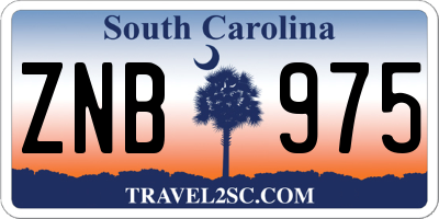 SC license plate ZNB975