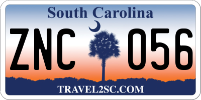 SC license plate ZNC056