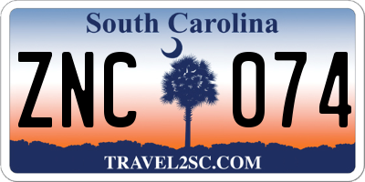 SC license plate ZNC074
