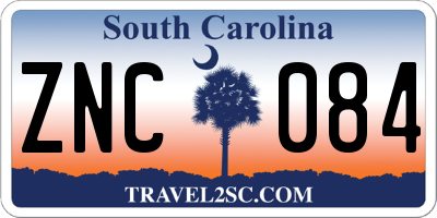 SC license plate ZNC084