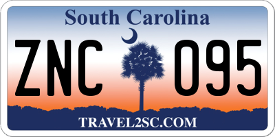 SC license plate ZNC095