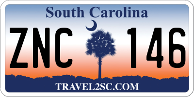 SC license plate ZNC146