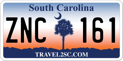 SC license plate ZNC161