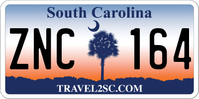 SC license plate ZNC164