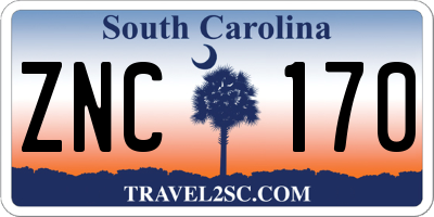 SC license plate ZNC170