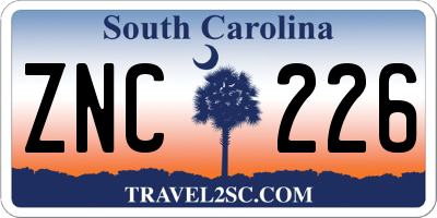 SC license plate ZNC226