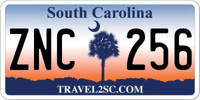 SC license plate ZNC256