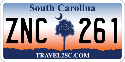 SC license plate ZNC261