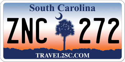 SC license plate ZNC272