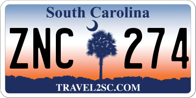 SC license plate ZNC274