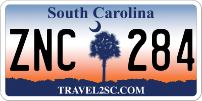 SC license plate ZNC284