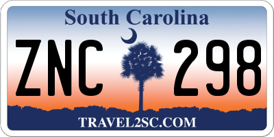 SC license plate ZNC298