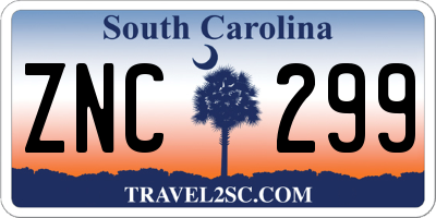 SC license plate ZNC299