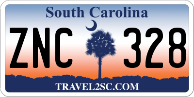 SC license plate ZNC328