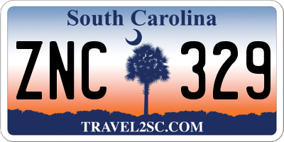 SC license plate ZNC329