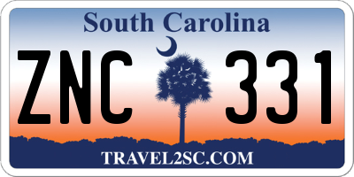 SC license plate ZNC331