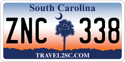 SC license plate ZNC338