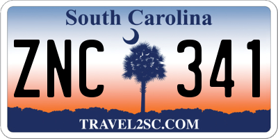 SC license plate ZNC341
