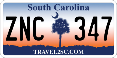 SC license plate ZNC347