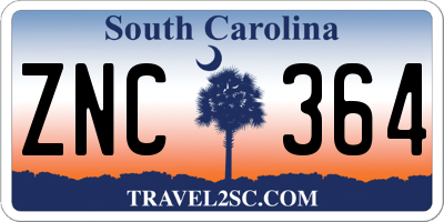 SC license plate ZNC364