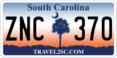 SC license plate ZNC370