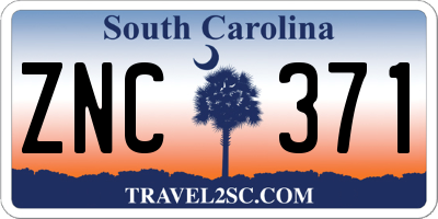 SC license plate ZNC371