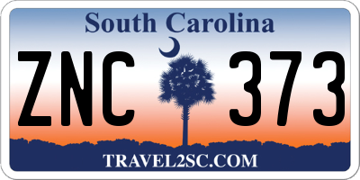 SC license plate ZNC373