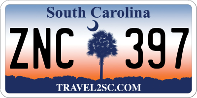 SC license plate ZNC397