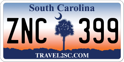 SC license plate ZNC399