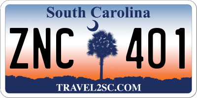 SC license plate ZNC401