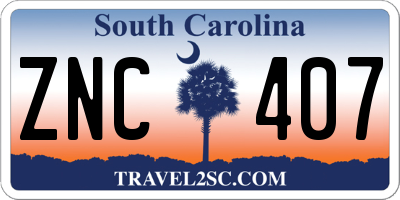 SC license plate ZNC407