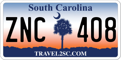 SC license plate ZNC408