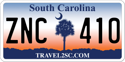 SC license plate ZNC410