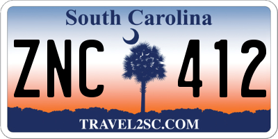 SC license plate ZNC412
