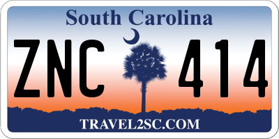 SC license plate ZNC414