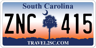 SC license plate ZNC415