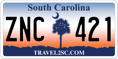 SC license plate ZNC421
