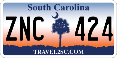 SC license plate ZNC424