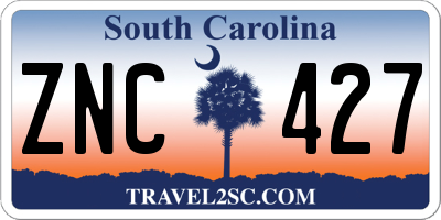 SC license plate ZNC427