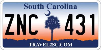 SC license plate ZNC431