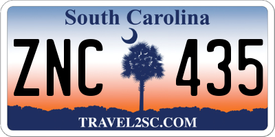 SC license plate ZNC435