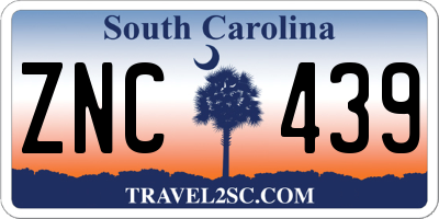 SC license plate ZNC439