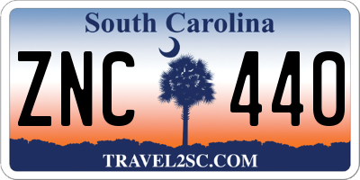 SC license plate ZNC440